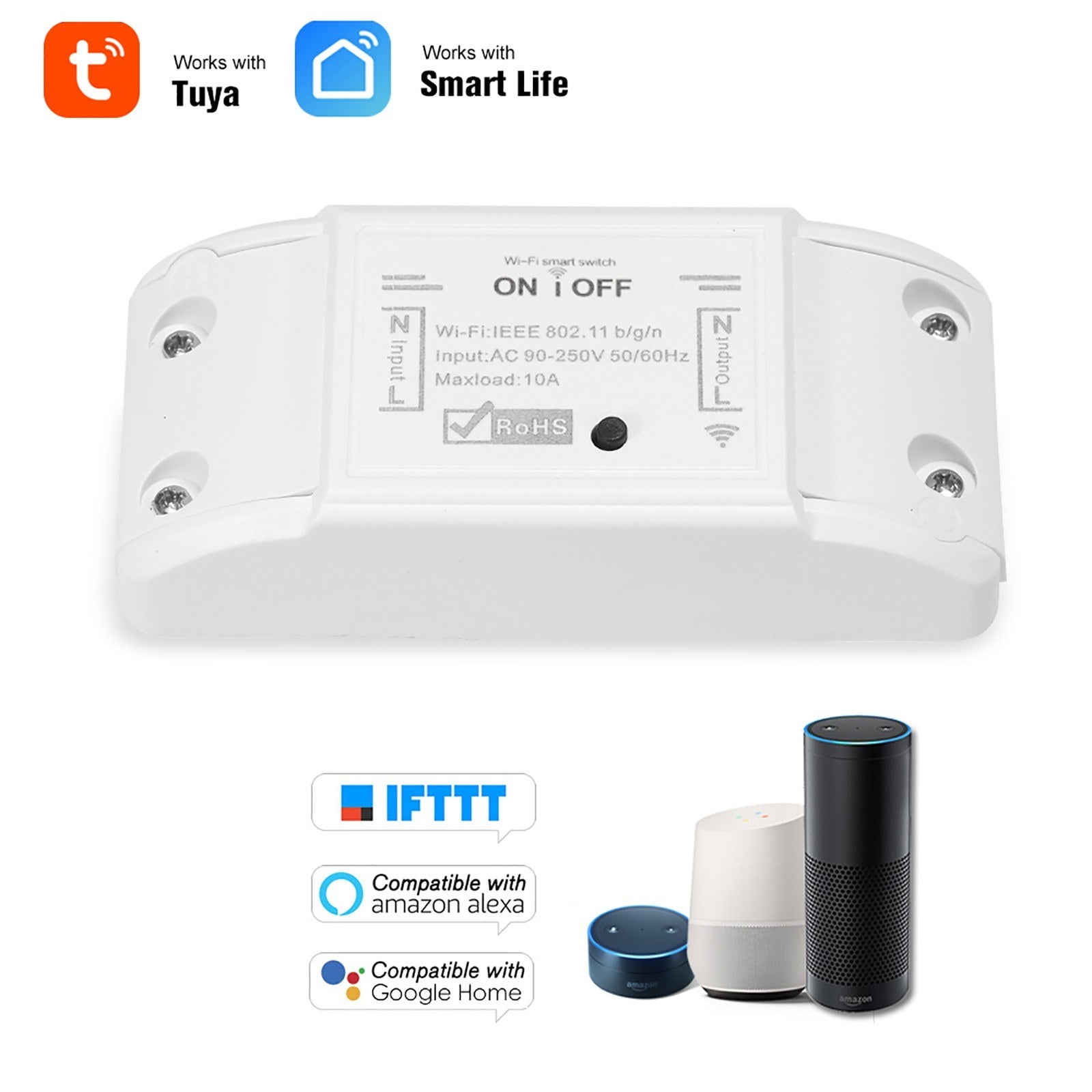 Caméra WiFi compatible Tuya Smart Life, Google Home,  Alexa, Siri  Shortcuts 